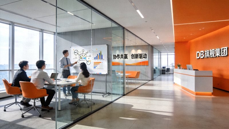 DB旗舰集团现代化办公环境与企业文化展示 - 团队协作与创新氛围